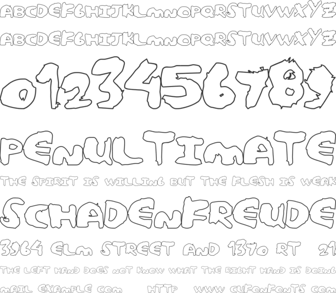 CutoutPoster font preview