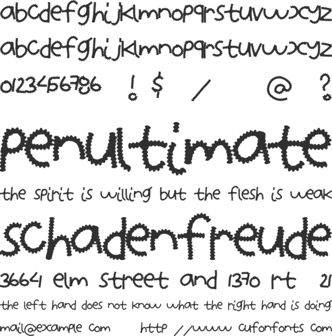 ZipperFries font preview