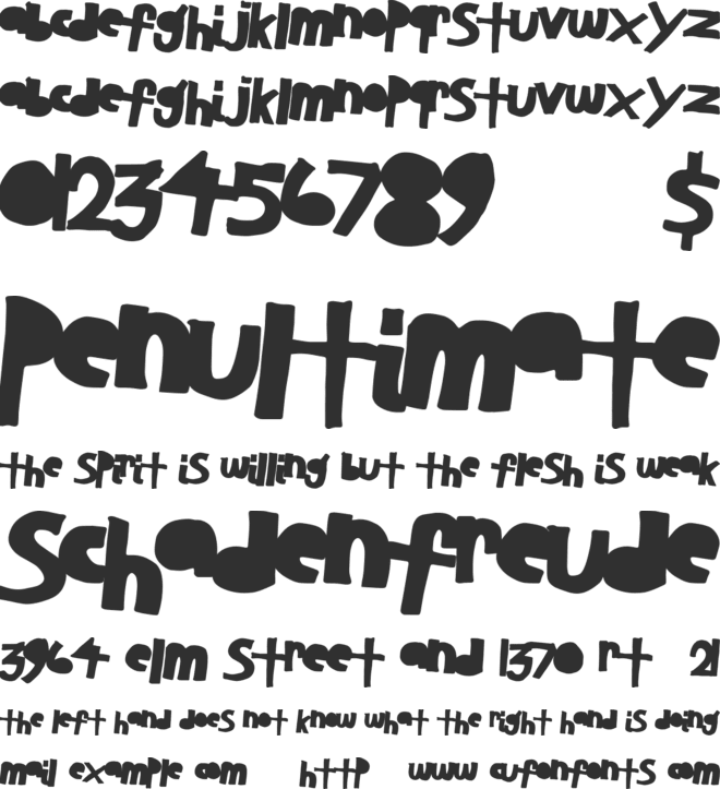 AnotherStudent font preview