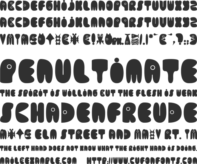 Outsider font preview