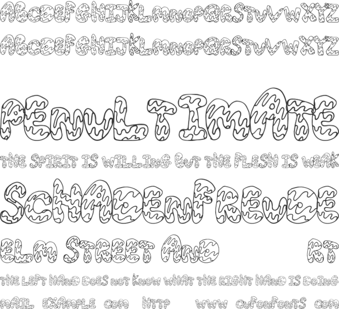 CreamCone font preview