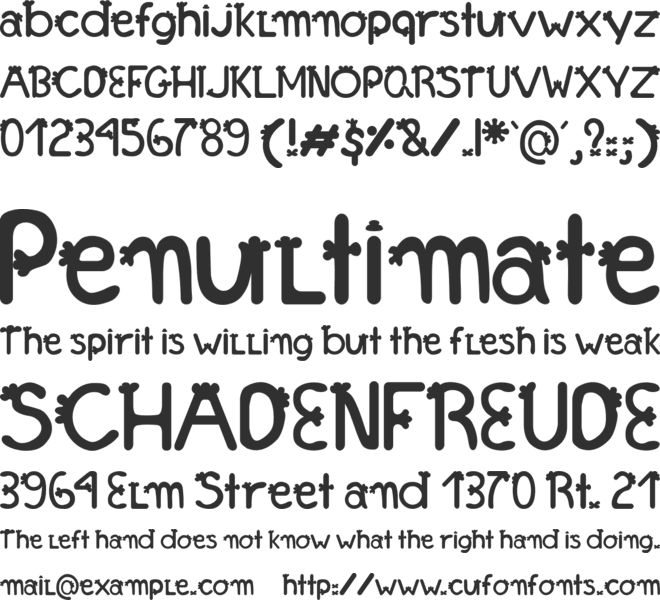 Franjinha font preview