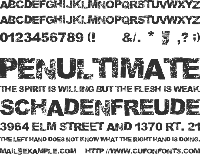 Terremoto font preview