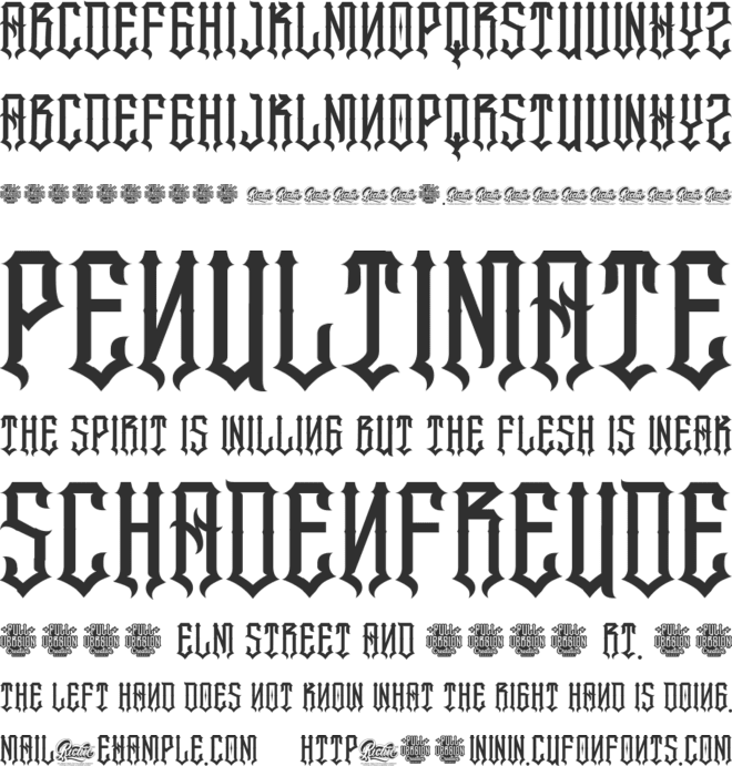 Malandro font preview