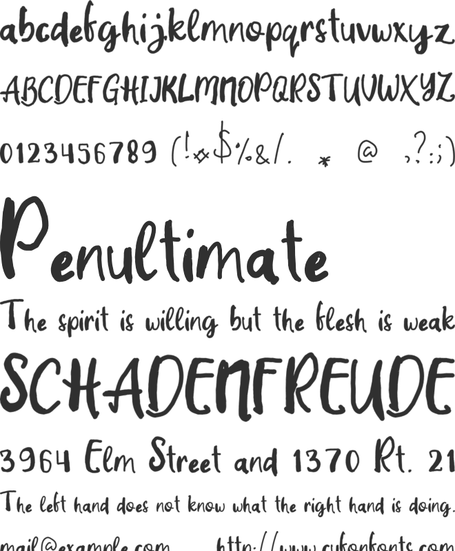 Sinauw font preview