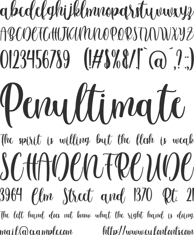 anattalia Personal Use Only font preview