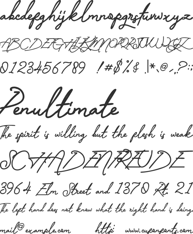 Manallagi font preview