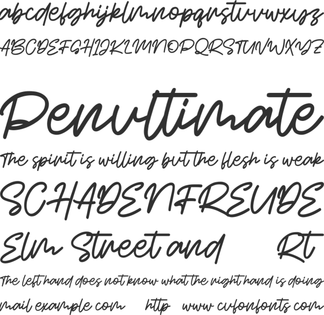 Heartales Free font preview