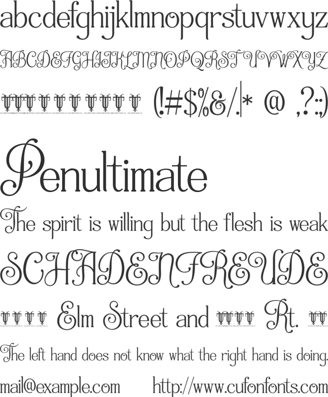 Queensby font preview