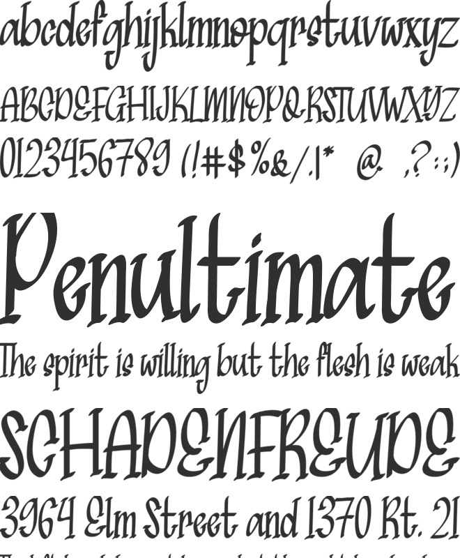 Mellorine font preview