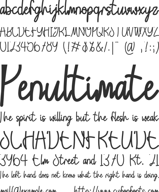 Leontine font preview