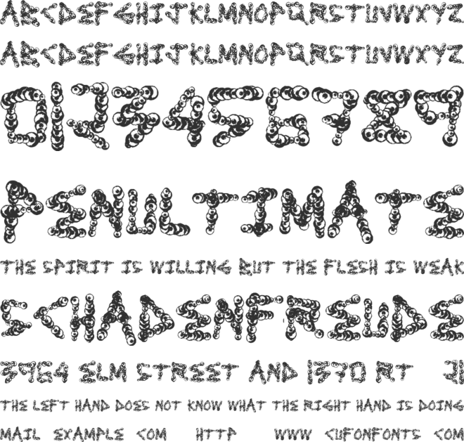 DirtyLooks font preview