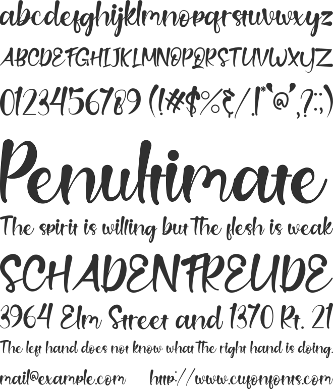 Lemillion font preview