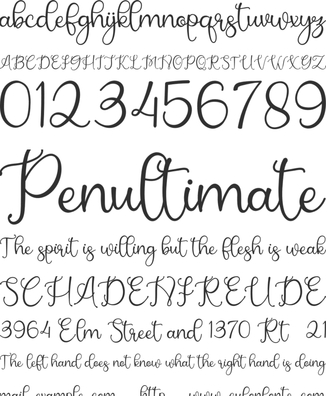 Sabanita font preview