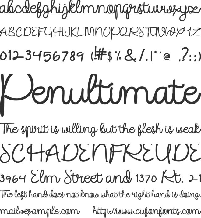 Sellia font preview