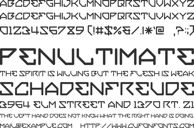 Embezzler font preview