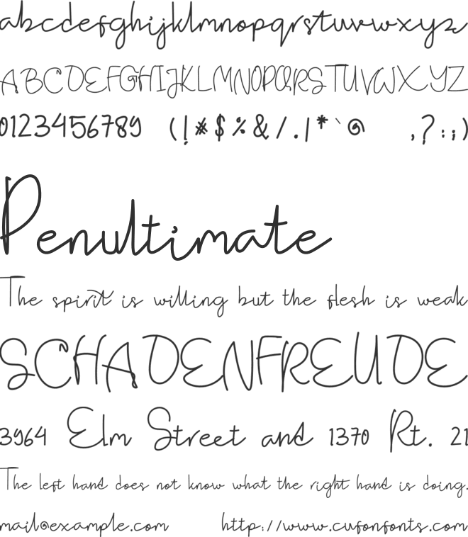 Juwita Night font preview