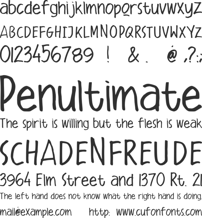 Malique font preview