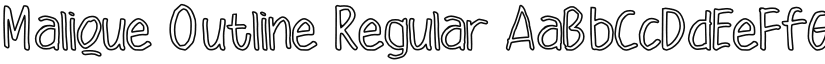 Malique Outline Regular font