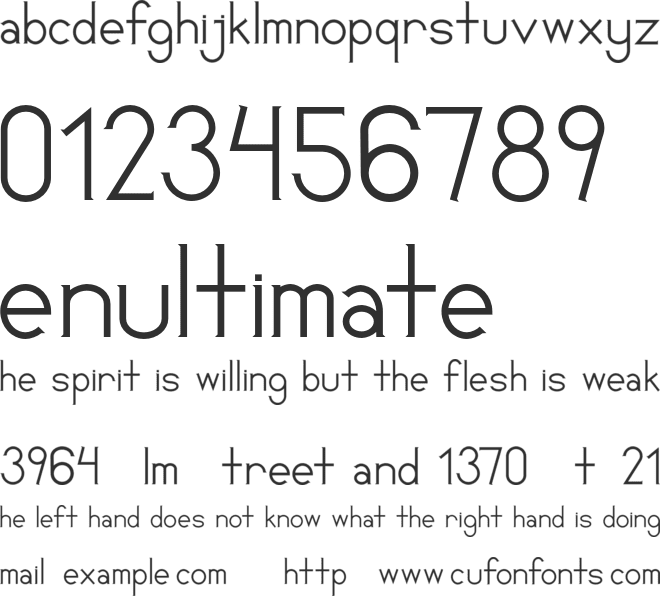 Santario font preview