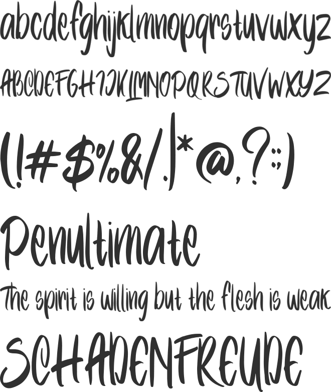 Xambora font preview