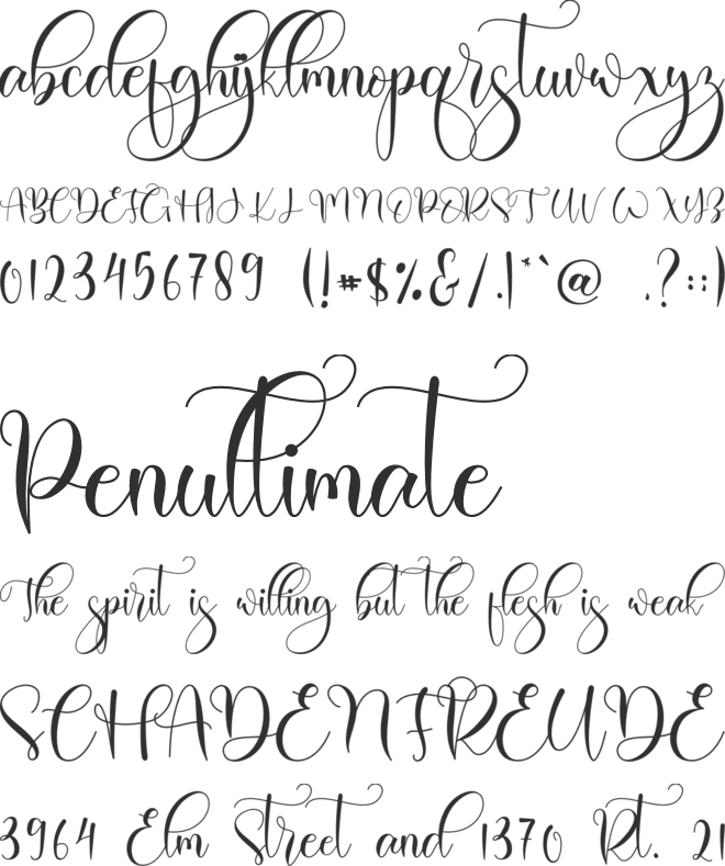 Valeyola font preview