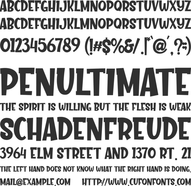 Kiddie Land font preview