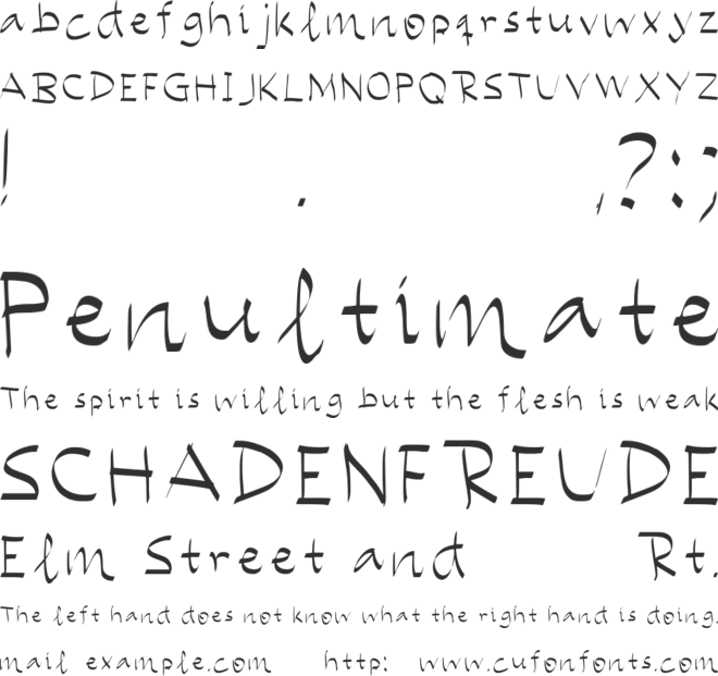 Jansloid font preview