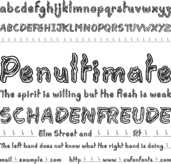 Disturbance font preview