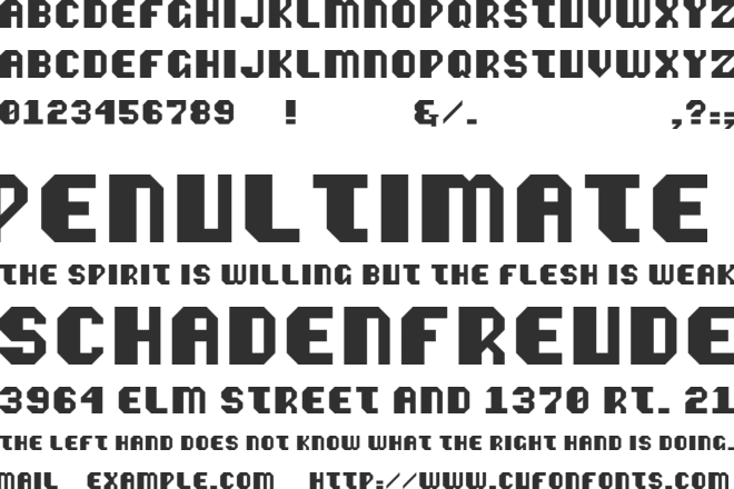 Vipond Octic font preview