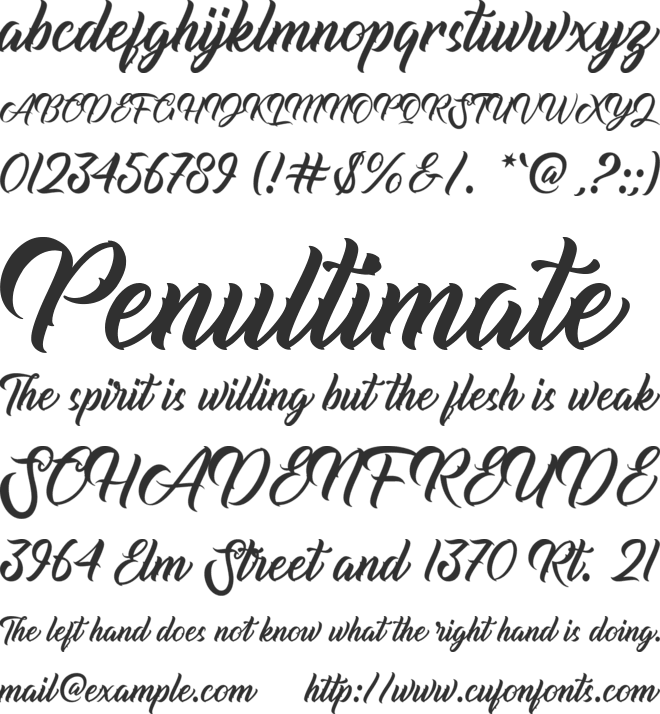 Caroollina font preview