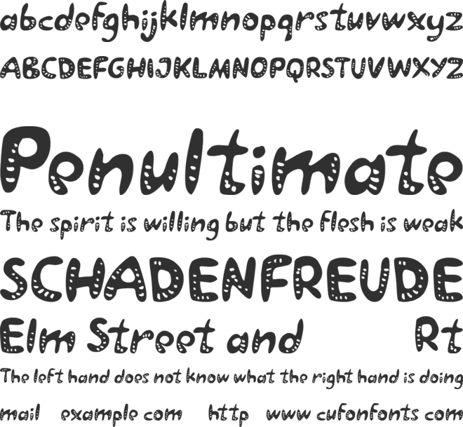 Pimpom font preview