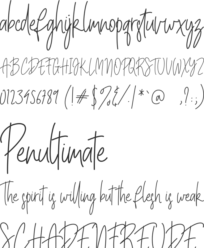 Billystuck font preview