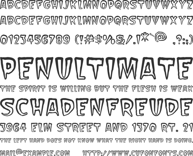 Scarify font preview