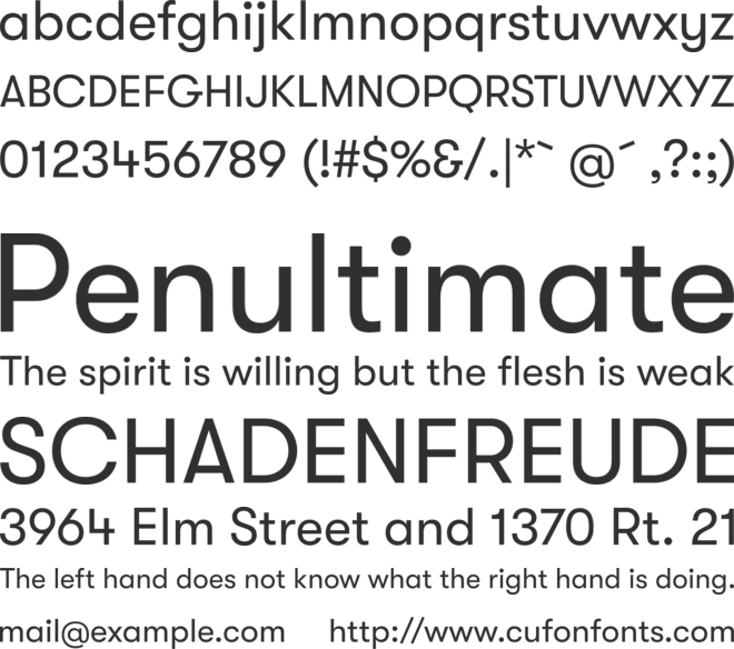 GT Walsheim font preview