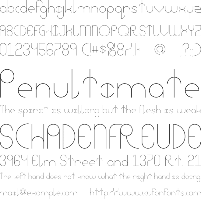 Abstracular font preview