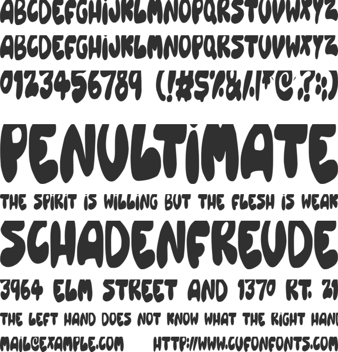 Balloonish font preview