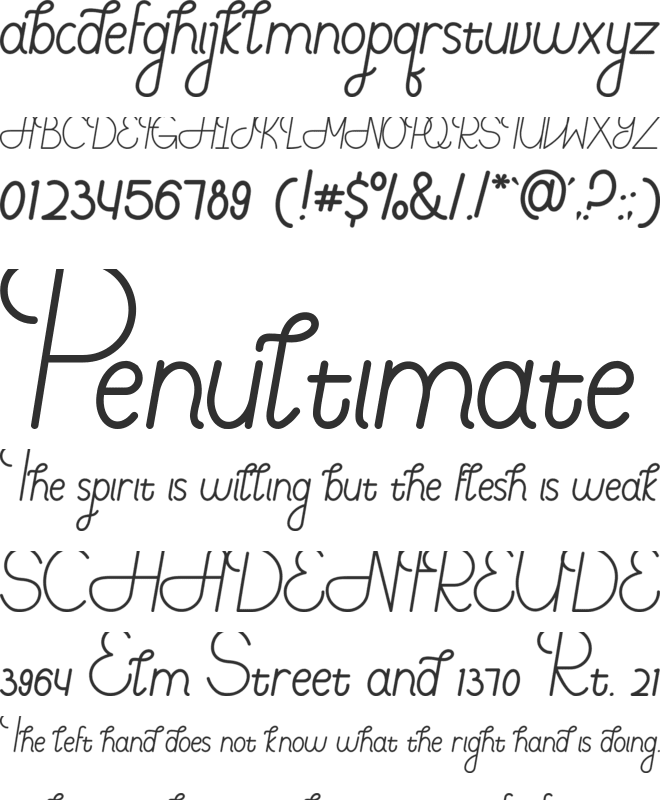 Maibak font preview