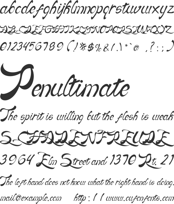 Catumbiry font preview