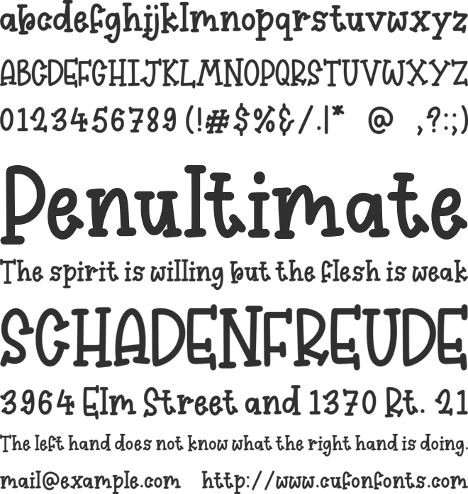 kidsfun font preview