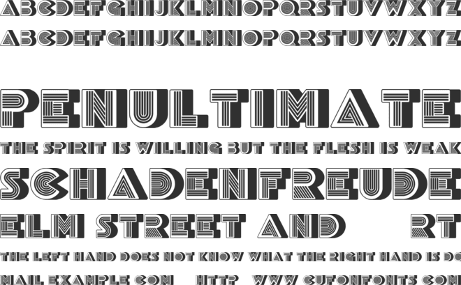 Discoteque font preview