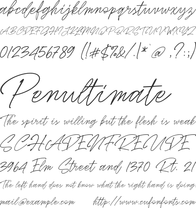 Masterline font preview