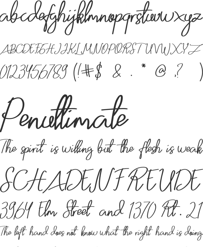 Zumattan font preview