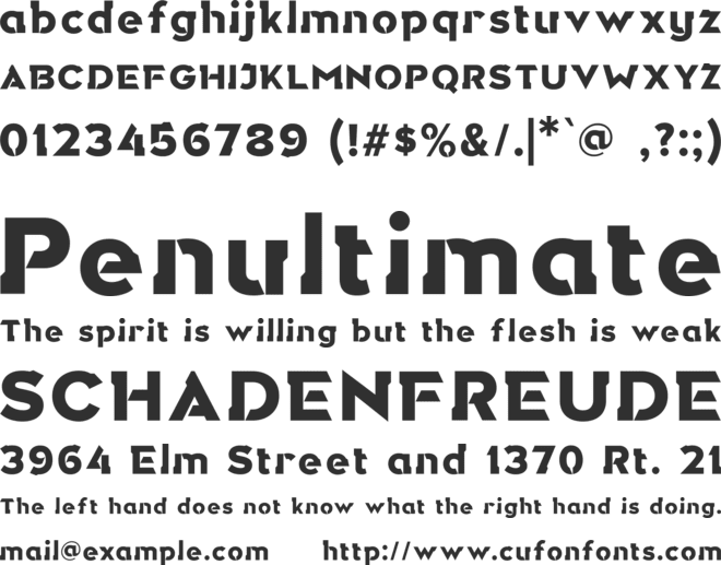 Dirga font preview