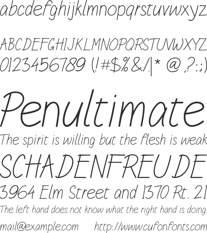 Sulung font preview