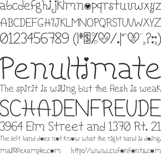 Honeybee font preview