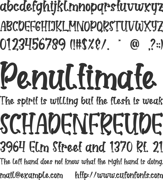 Bollando font preview