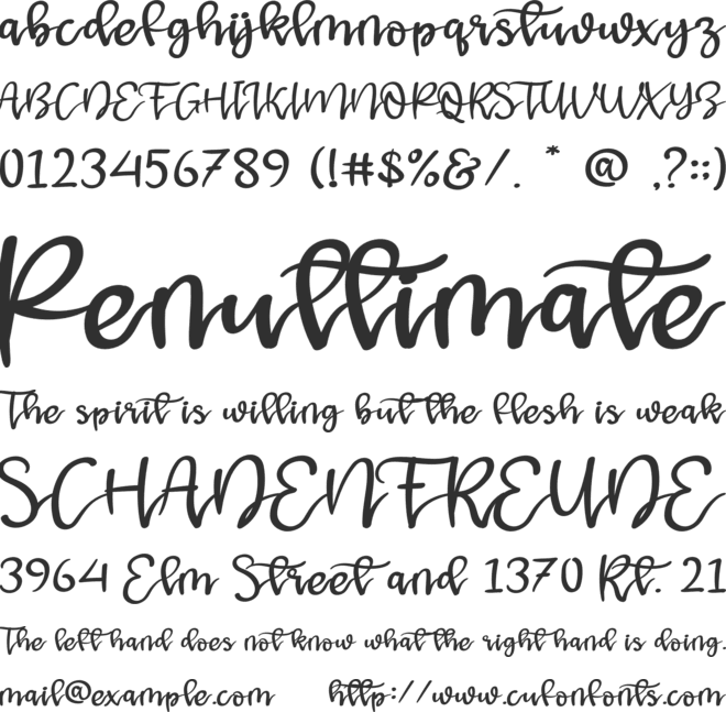 Mangolla font preview