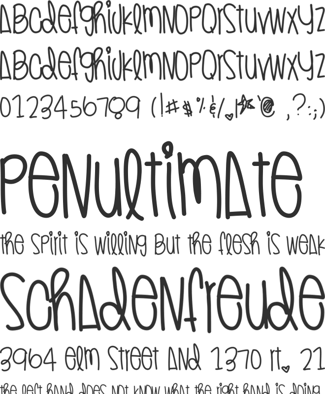 SugarHoneyIcedTea font preview