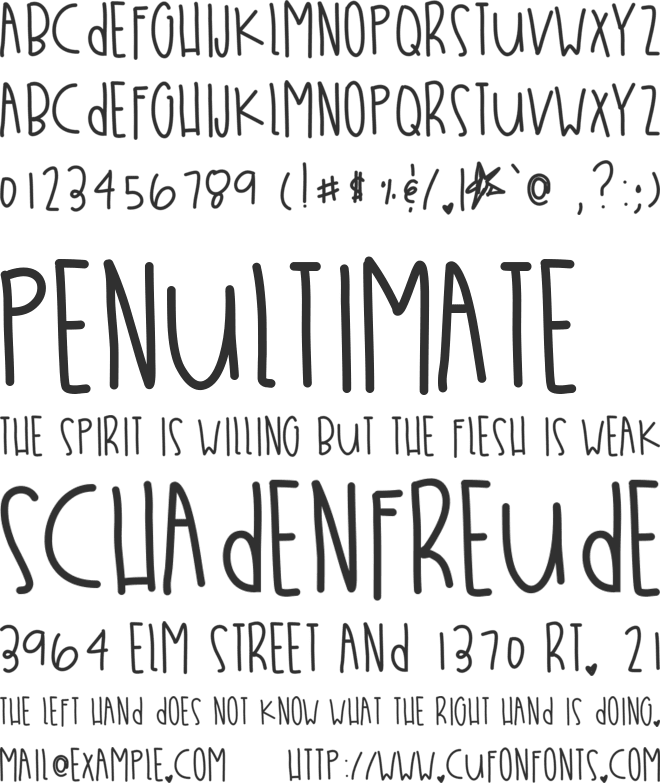 WhatchuThinkBabe font preview